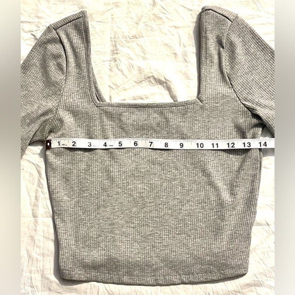 Est Pac 1980 PacSun Gray Long Sleeve Square Neck Shirt Women's Top Size Small - Picture 4 of 11